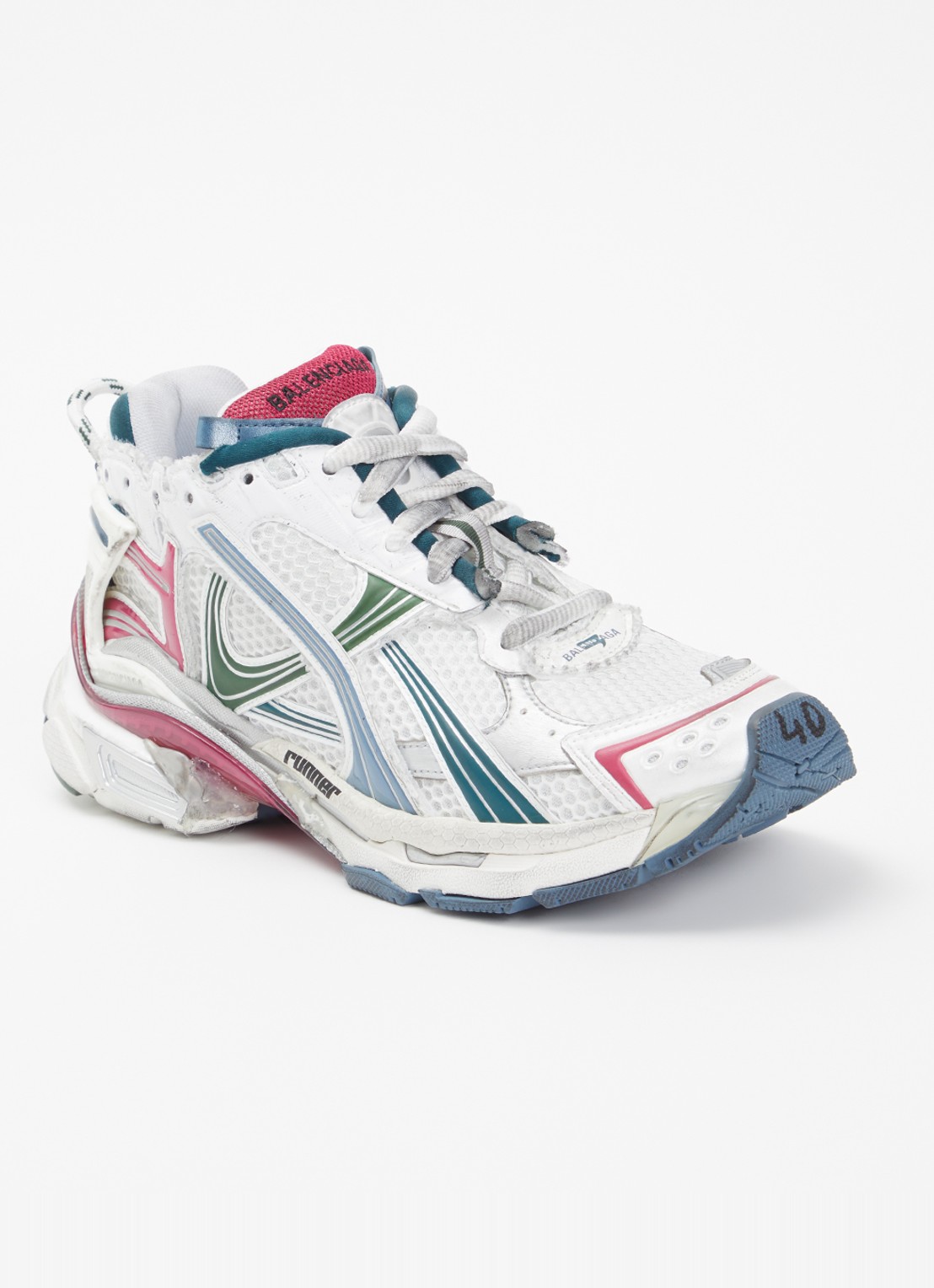 Balenciaga Runner sneaker met mesh details - voorkant 2 roze