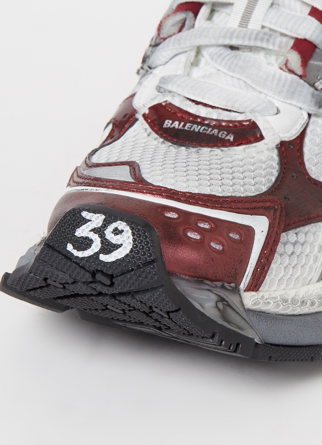 Balenciaga Runner sneaker met mesh details  - detail 4 bordeauxrood