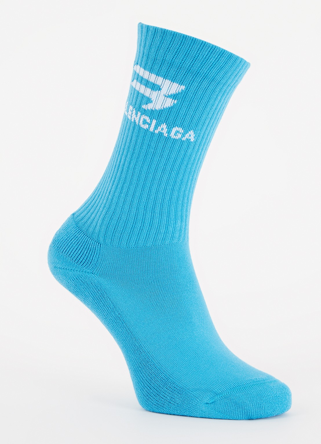 Balenciaga Sokken met logo - voorkant 2 blauw