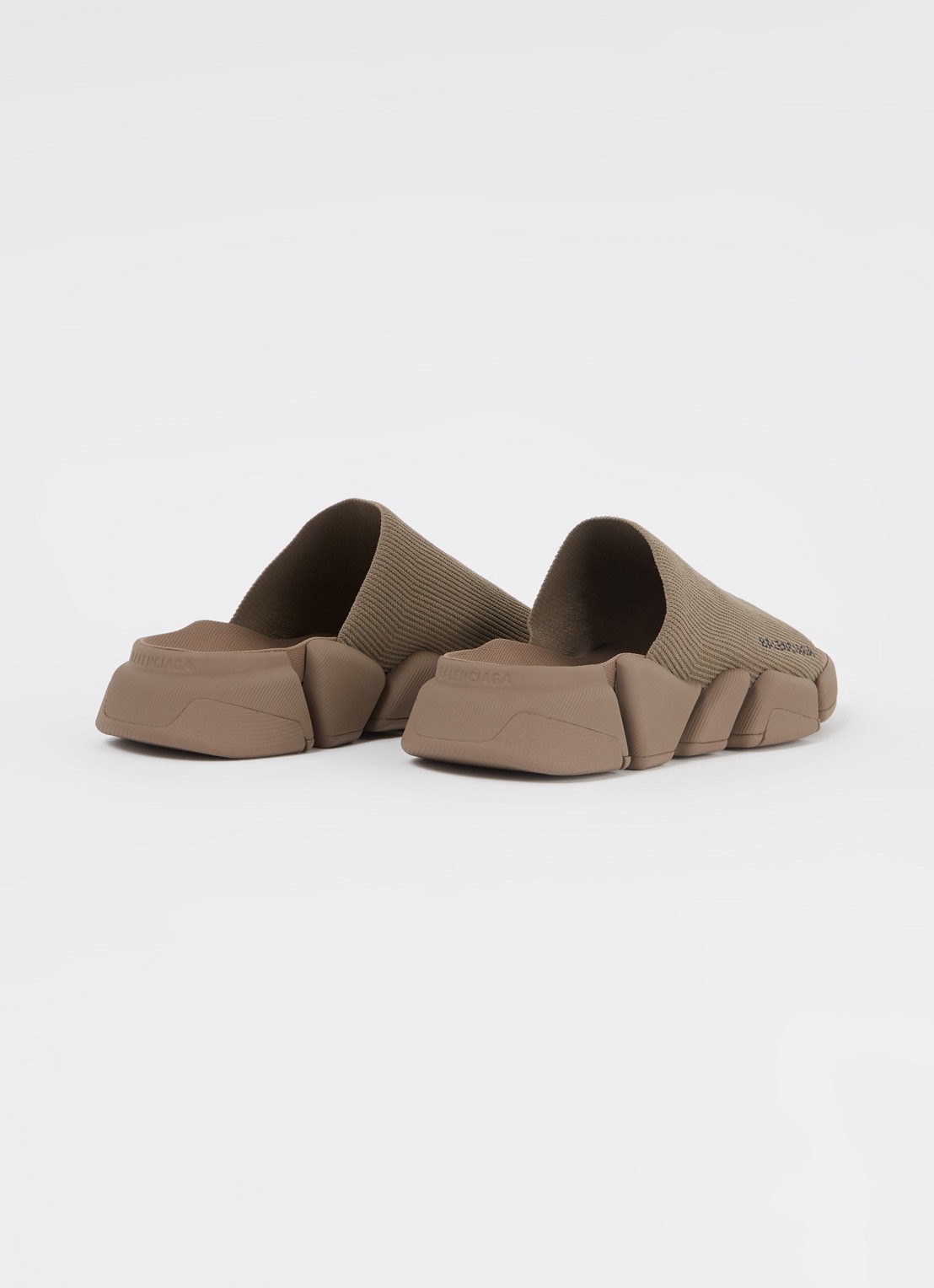 Balenciaga Speed 2.0 slipper met gebreid bovenwerk - detail 4 khaki