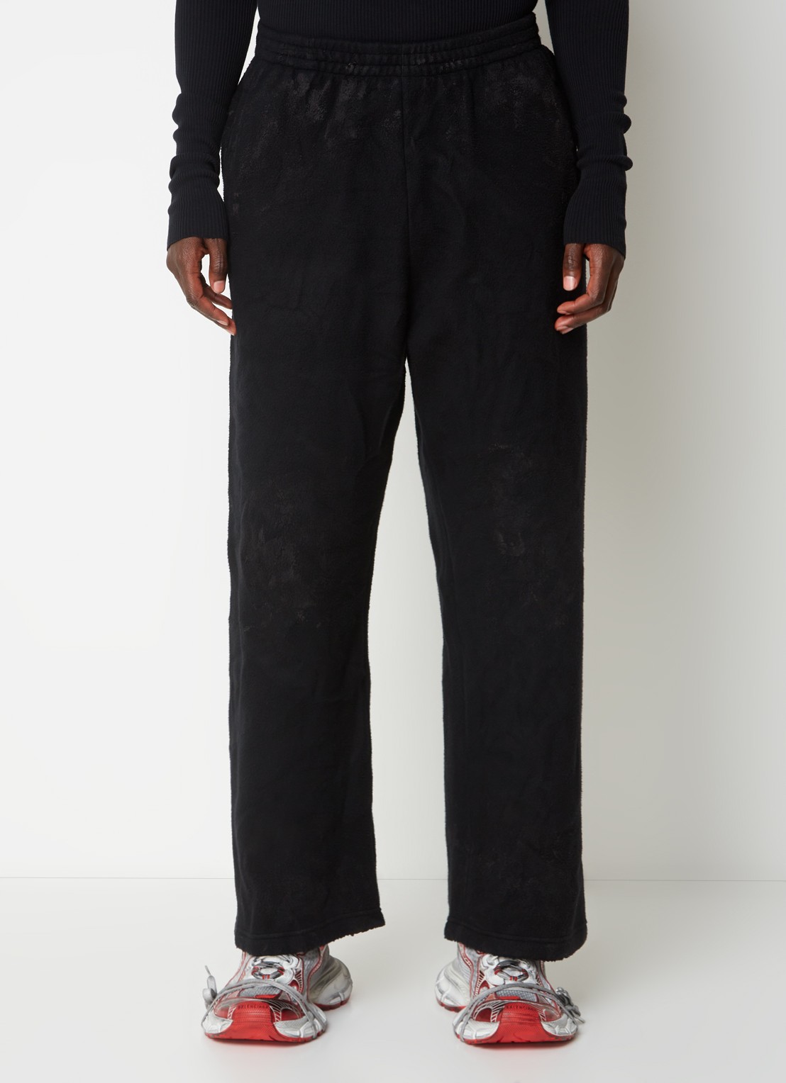 Balenciaga Straight leg joggingbroek met verwassen afwerking - detail 2 zwart