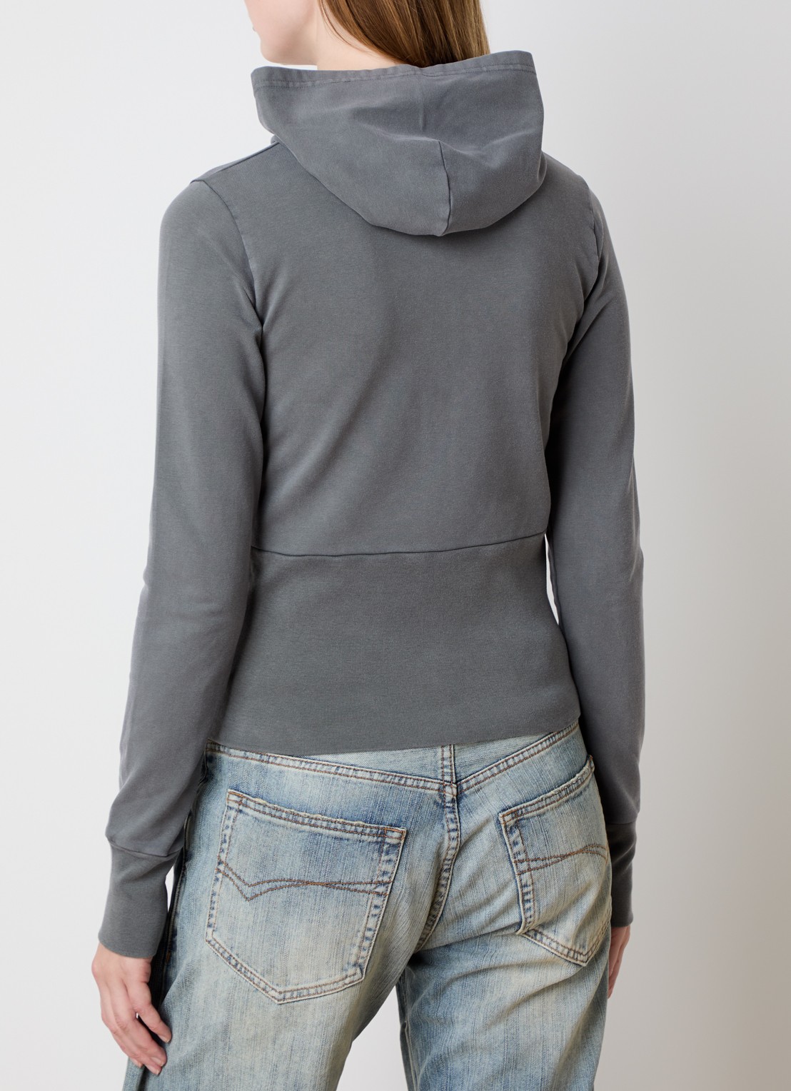 Balenciaga Sweatvest met steekzakken en logoborduring - achterkant 4 middengrijs