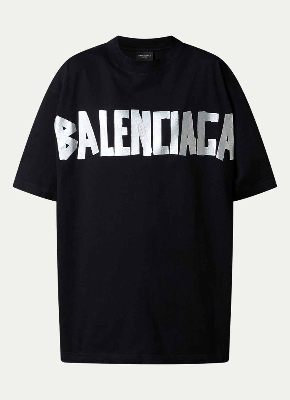 Balenciaga T-shirt met logo- en backprint - voorkant 4 zwart