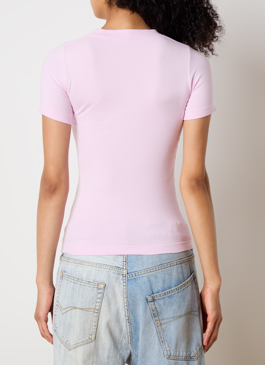 Balenciaga T-shirt met logoprint - achterkant 3 roze