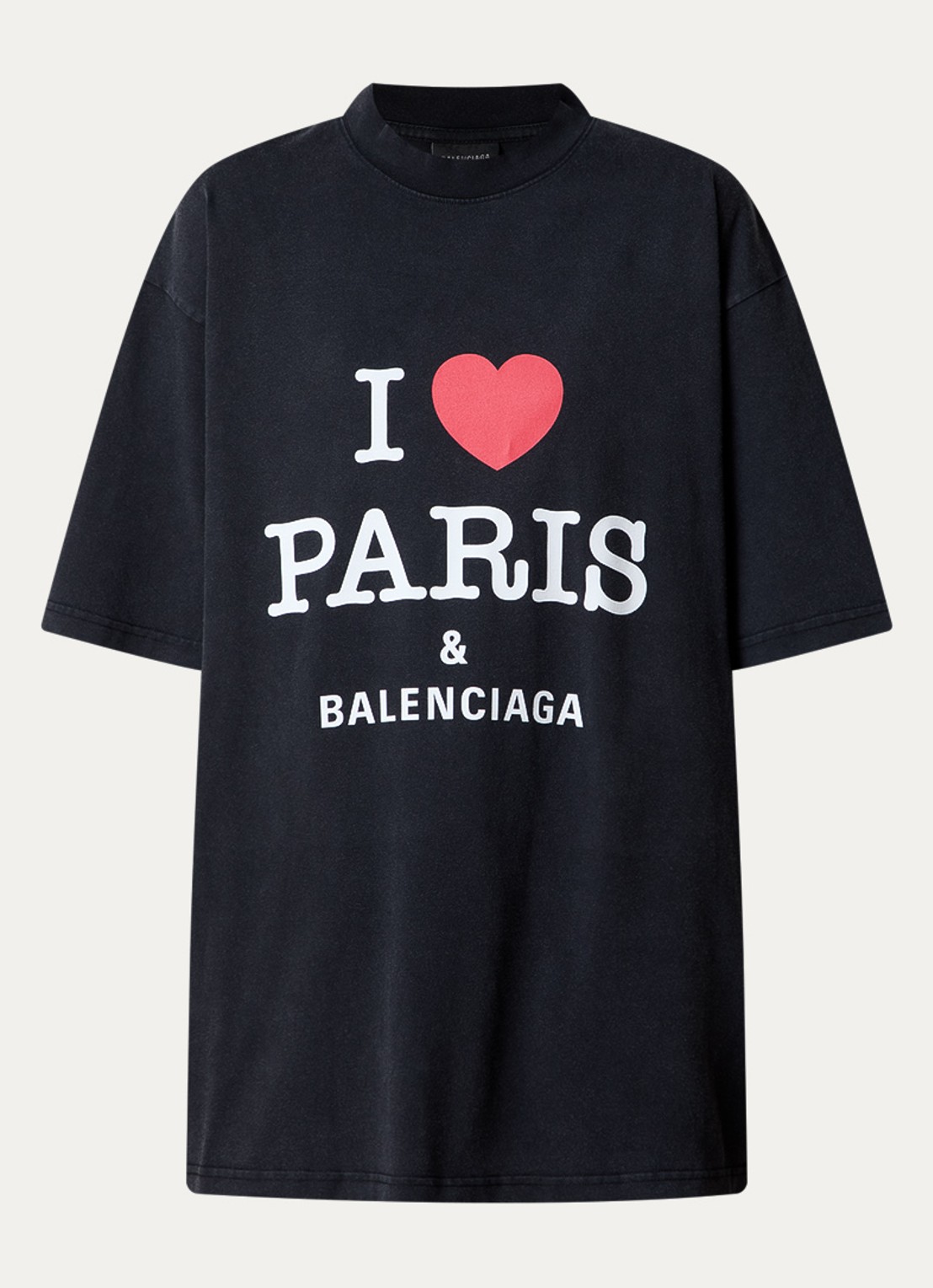 Balenciaga T-shirt met logoprint - voorkant zwart