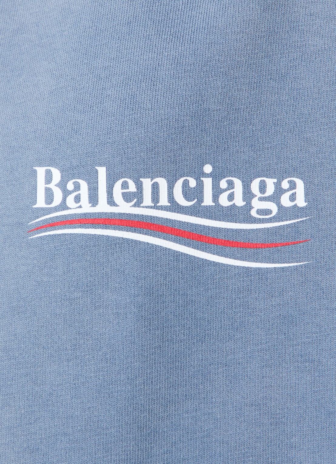 Balenciaga T-shirt met logoprint - detail 5 blauw