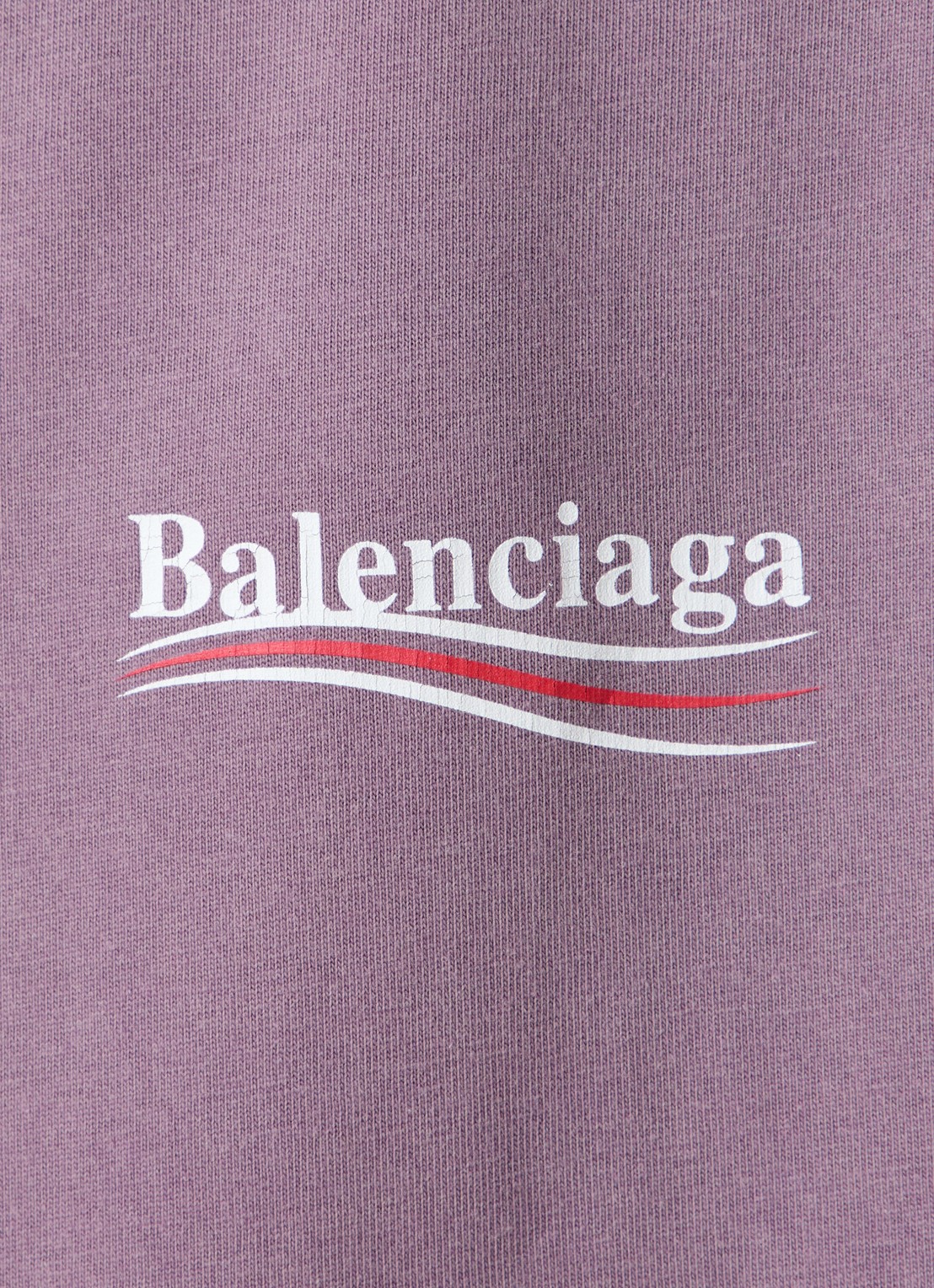 Balenciaga T-shirt met logoprint - detail 5 paars