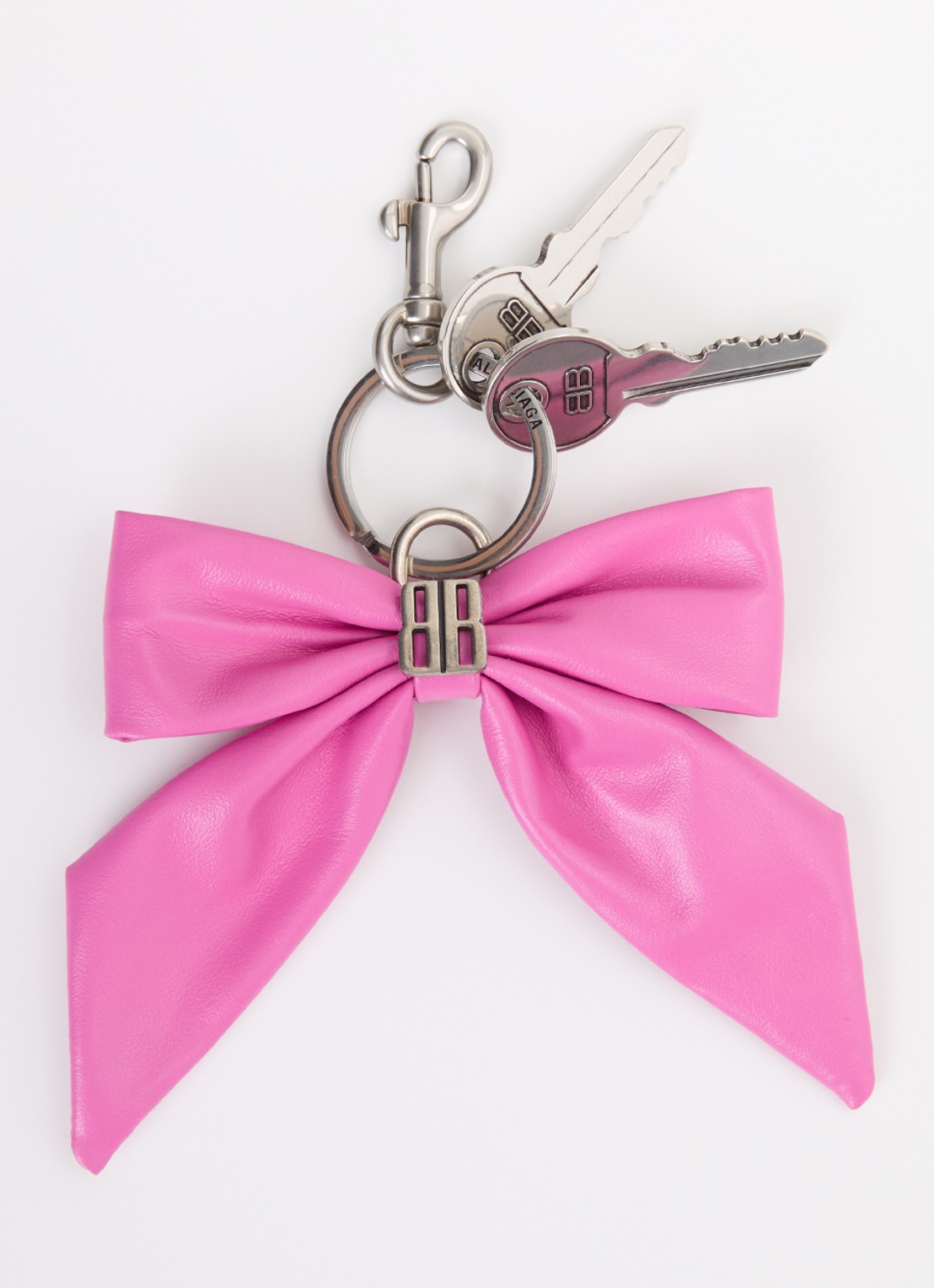 Balenciaga Tasbedel met strikdetail - voorkant roze