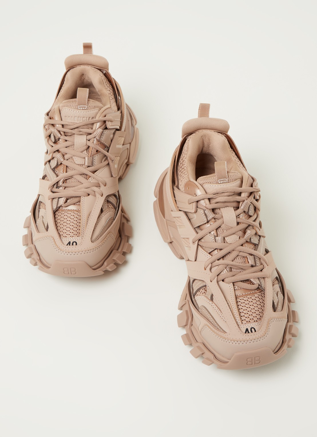 Balenciaga Track sneaker met mesh detalis - detail 2 lichtbruin