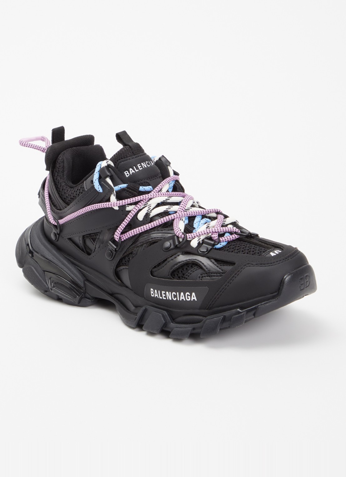 Balenciaga Track Trail Laces sneaker met mesh details - voorkant zwart