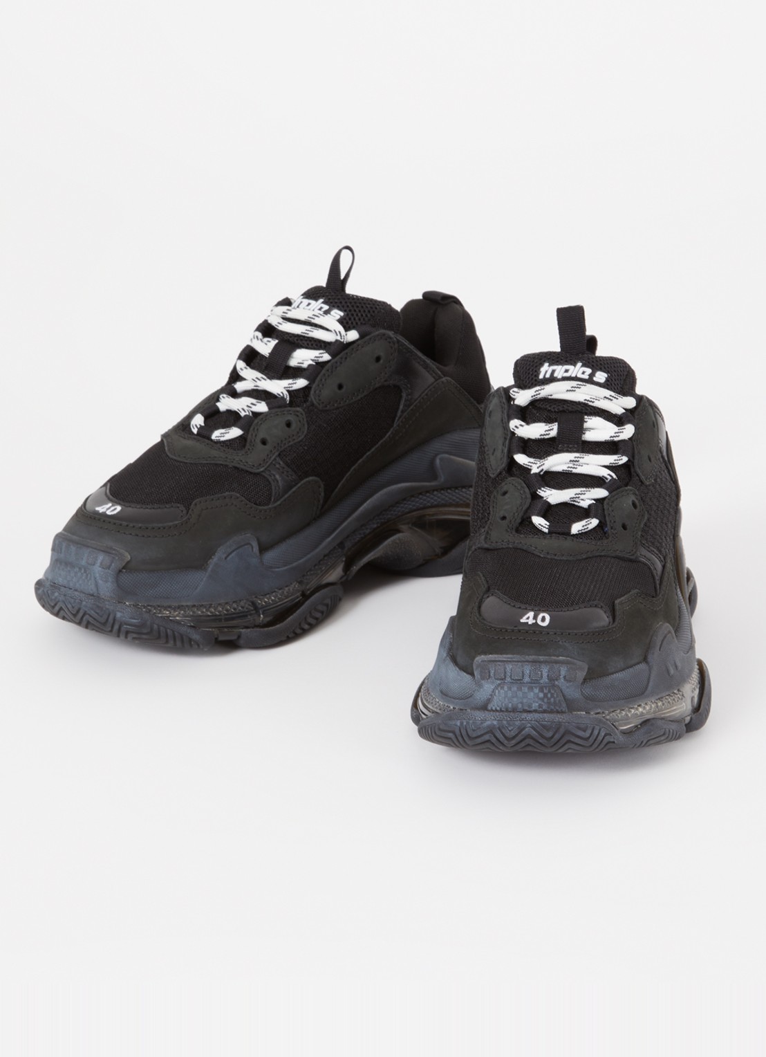 Balenciaga Triple S Clear sneaker met mesh details - detail 2 zwart
