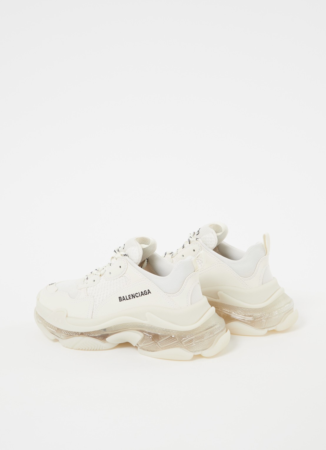 Balenciaga Triple S sneaker met mesh details - detail 2 creme