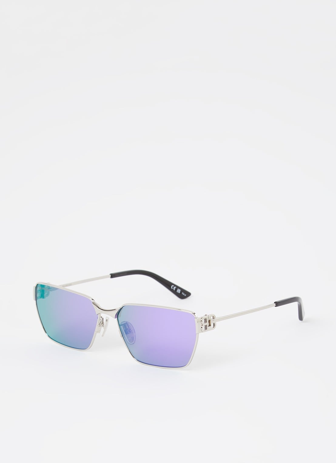 Balenciaga Wayfarer zonnebril BB0374SK - voorkant zilver
