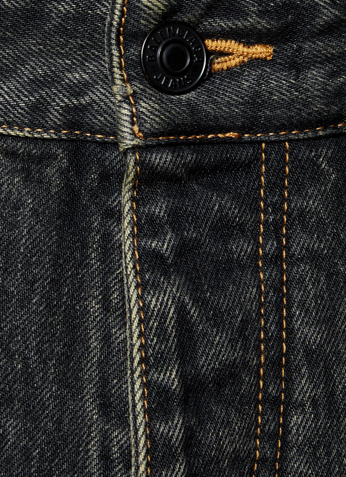 Balenciaga Wide leg jeans met donkere wassing - detail 6 indigo