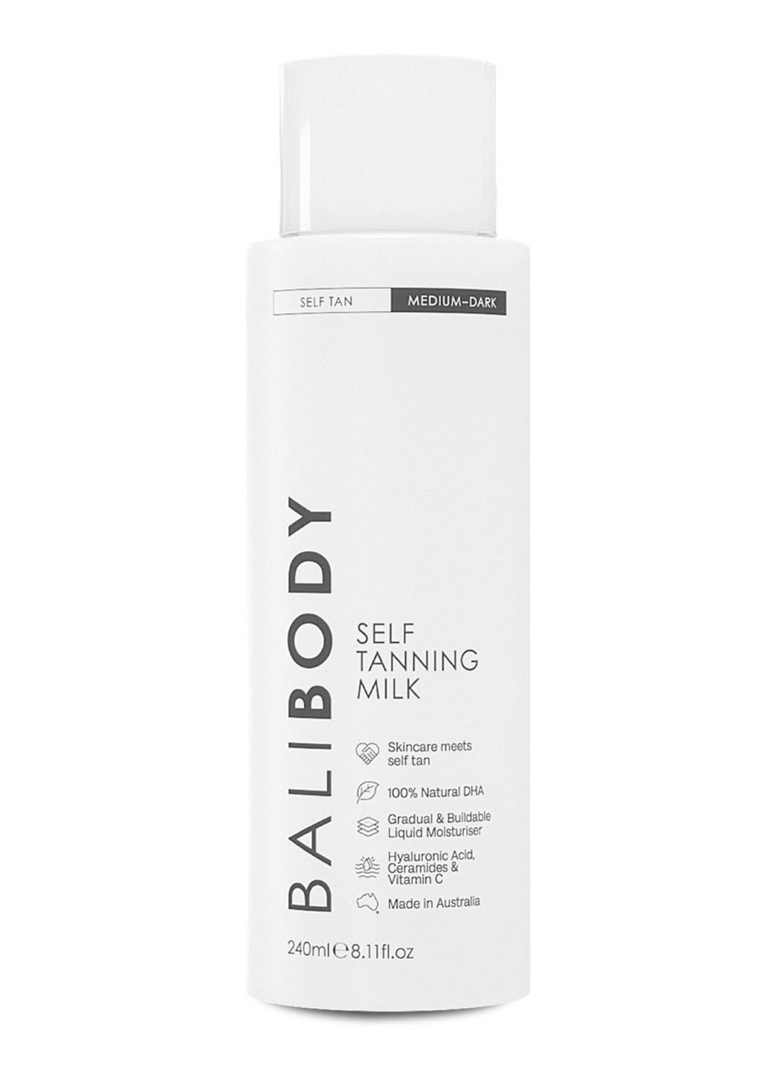 Bali Body Self Tanning Milk - zelfbruiner - voorkant 2 medium-dark
