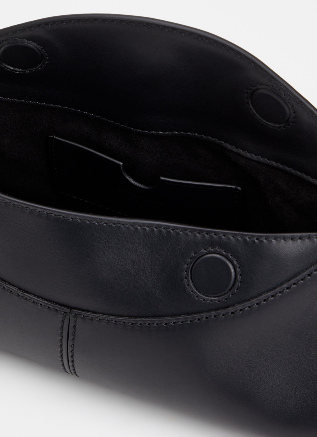 BALMAIN Baguette schoudertas van kalfsleer - detail zwart