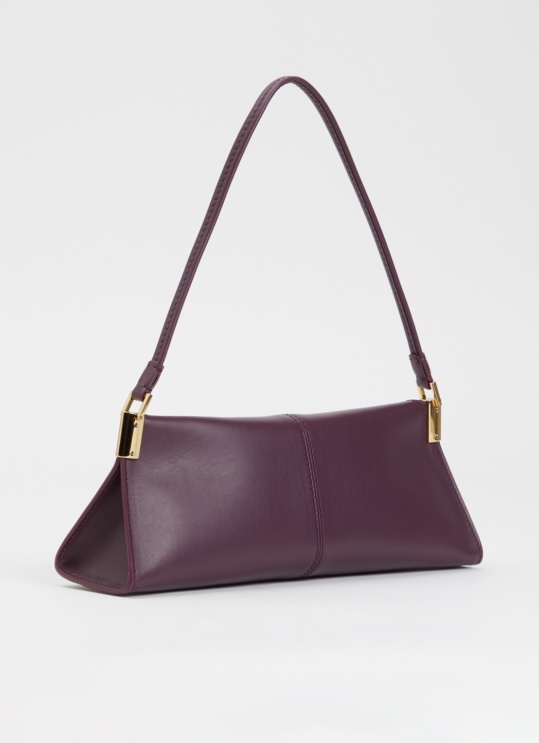 BALMAIN Baguette schoudertas van kalfsleer - achterkant 5 bordeauxrood