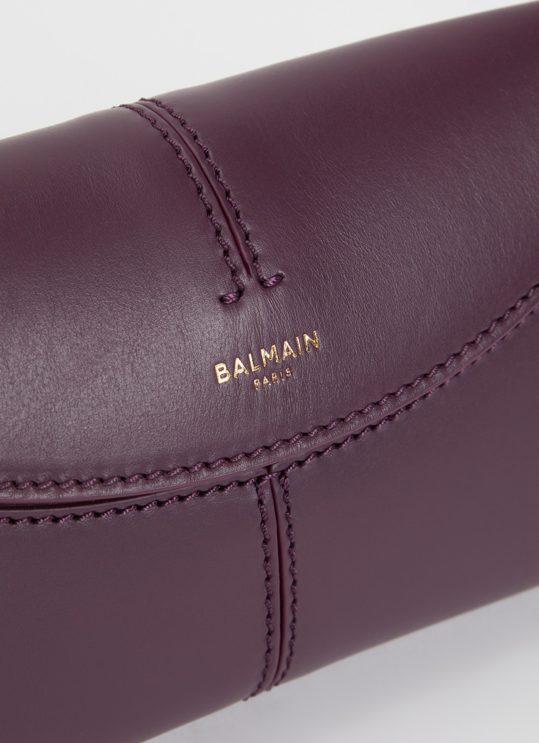 BALMAIN Baguette schoudertas van kalfsleer - detail 3 bordeauxrood