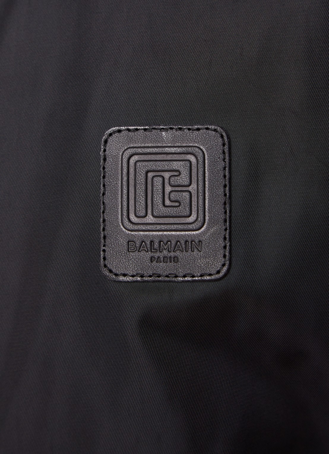 Balmain Bomberjack met logo- en backprint - detail 6 zwart