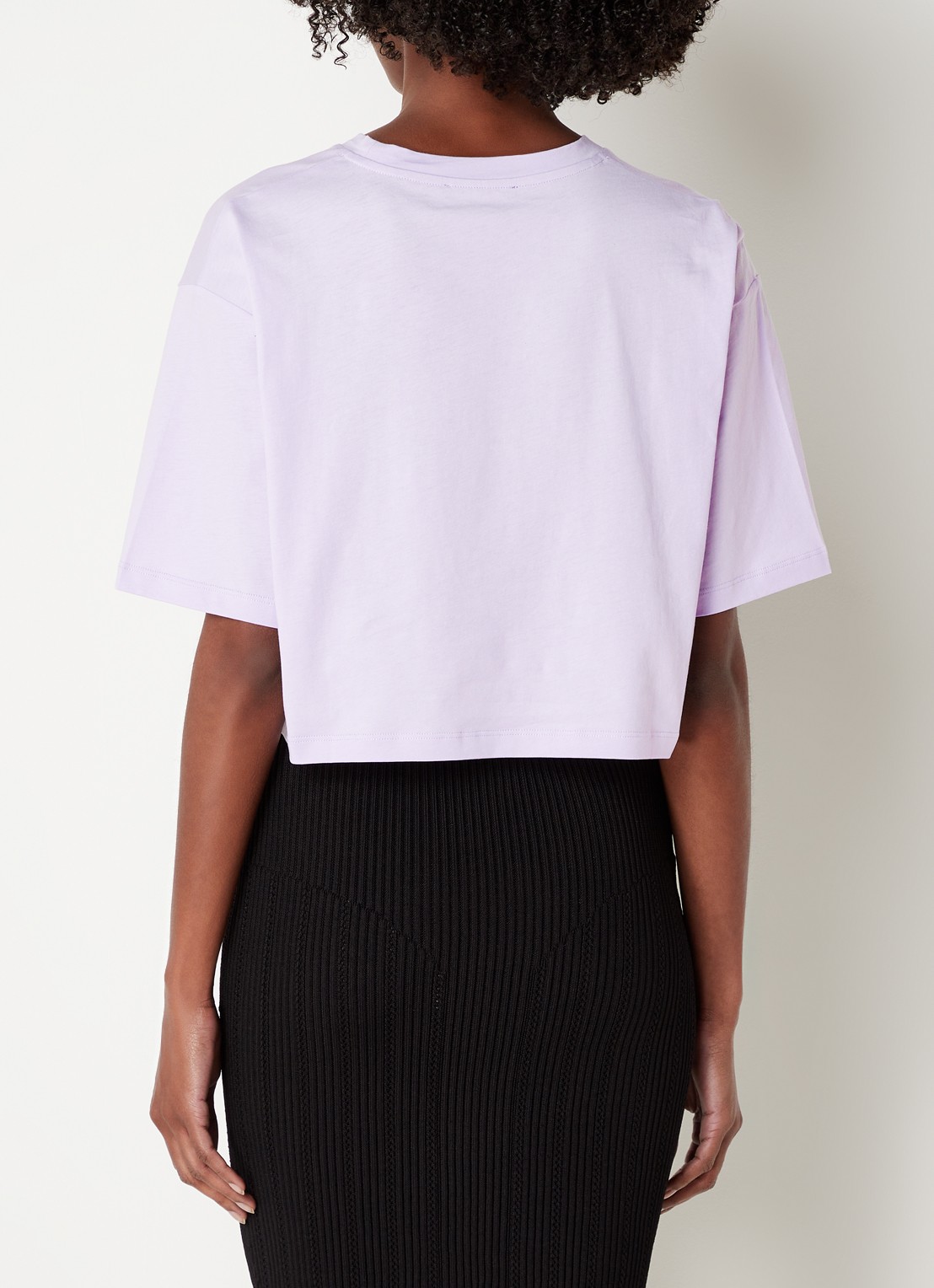 Balmain Crop top met logoprint - achterkant lichtpaars