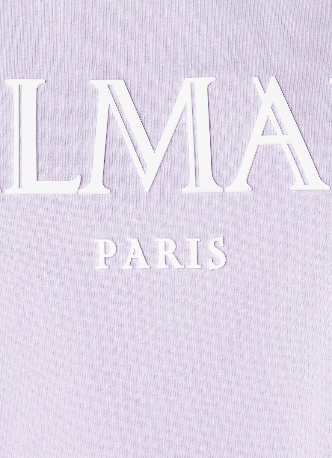 Balmain Crop top met logoprint - detail 5 lichtpaars