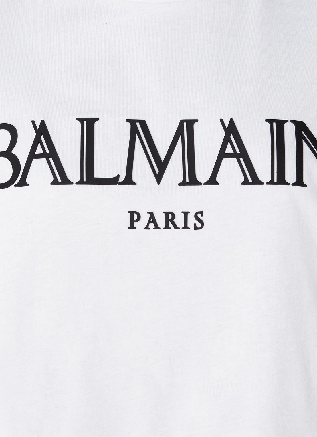 Balmain Crop top met logoprint - detail 4 wit