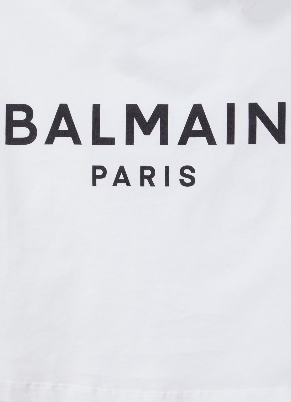 Balmain Cropped T-shirt met logoprint - detail 2 wit