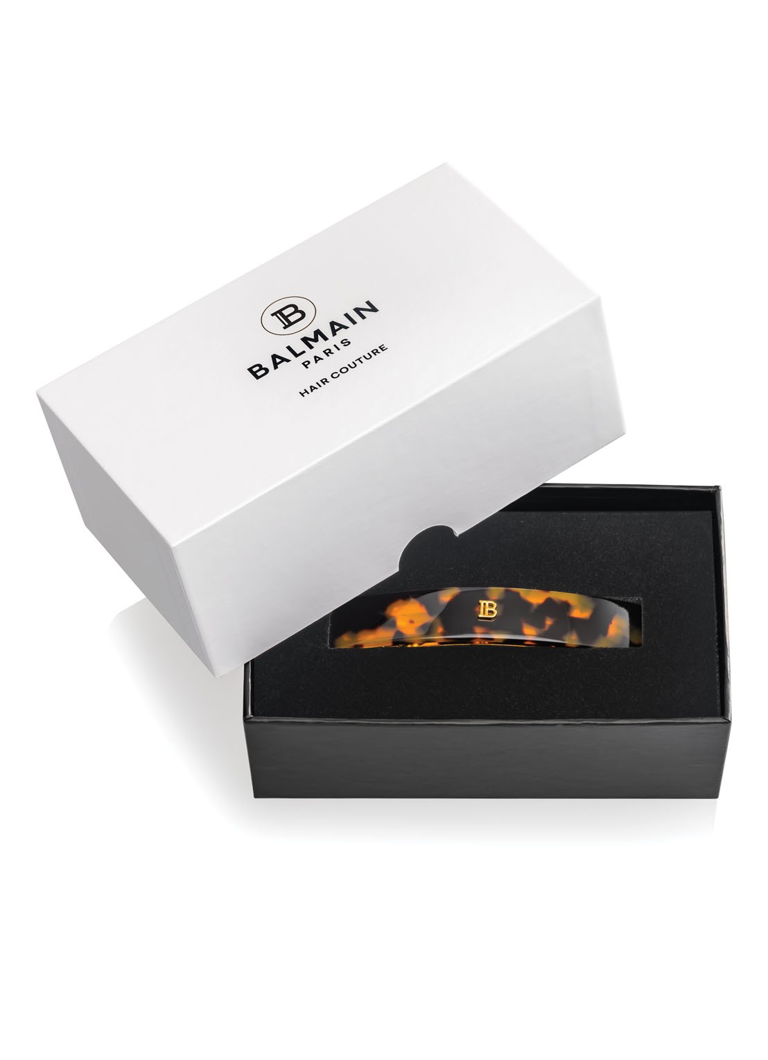 Balmain Hair Cellulose Acetate haarclip medium  - voorkant 3 abrikoos