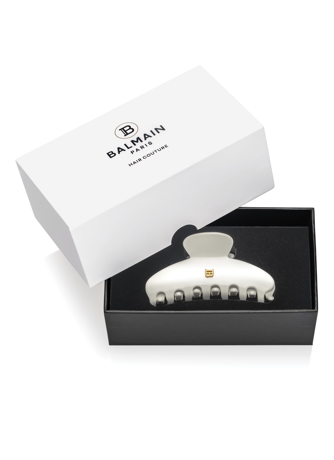 Balmain Hair Cellulose Acetate haarklem medium - detail 3 wit