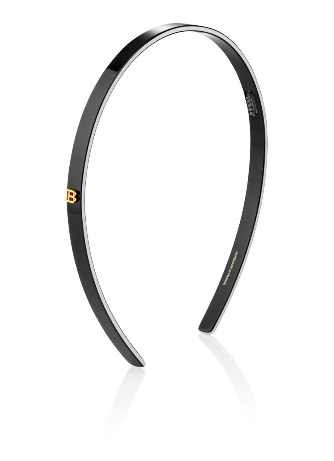 Balmain Hair Cellulose Acetate Headband - haarband - voorkant black/white small