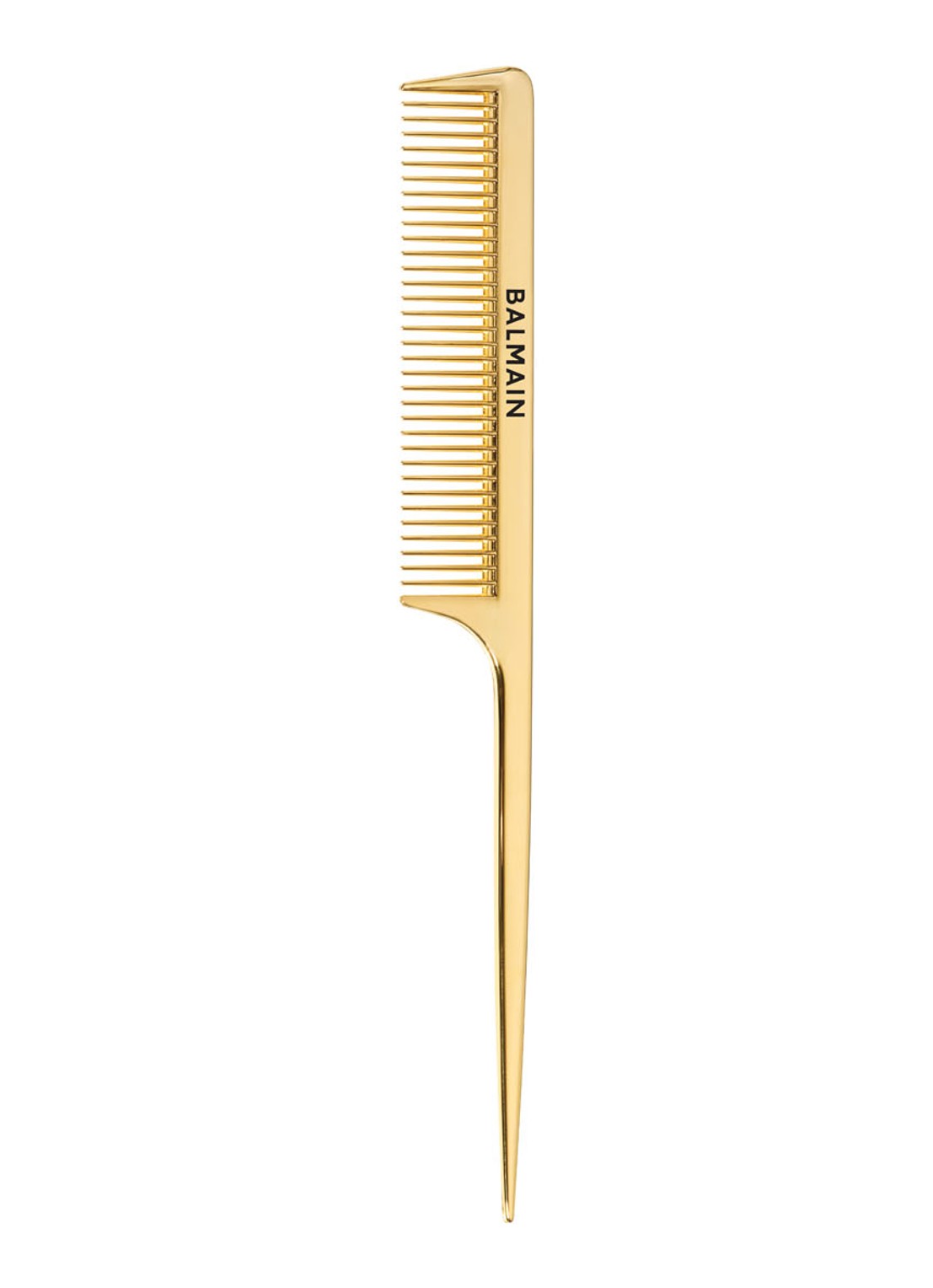 Balmain Hair Gold Tail Comb - haarborstel - voorkant goud