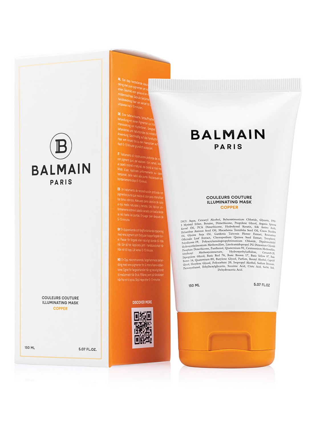 Balmain Hair Illuminating Copper Mask 150 ml - haarmasker - voorkant 2 beige