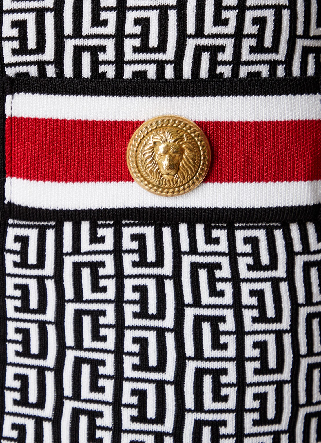 Balmain Minirok met logoprint - detail 4 zwart