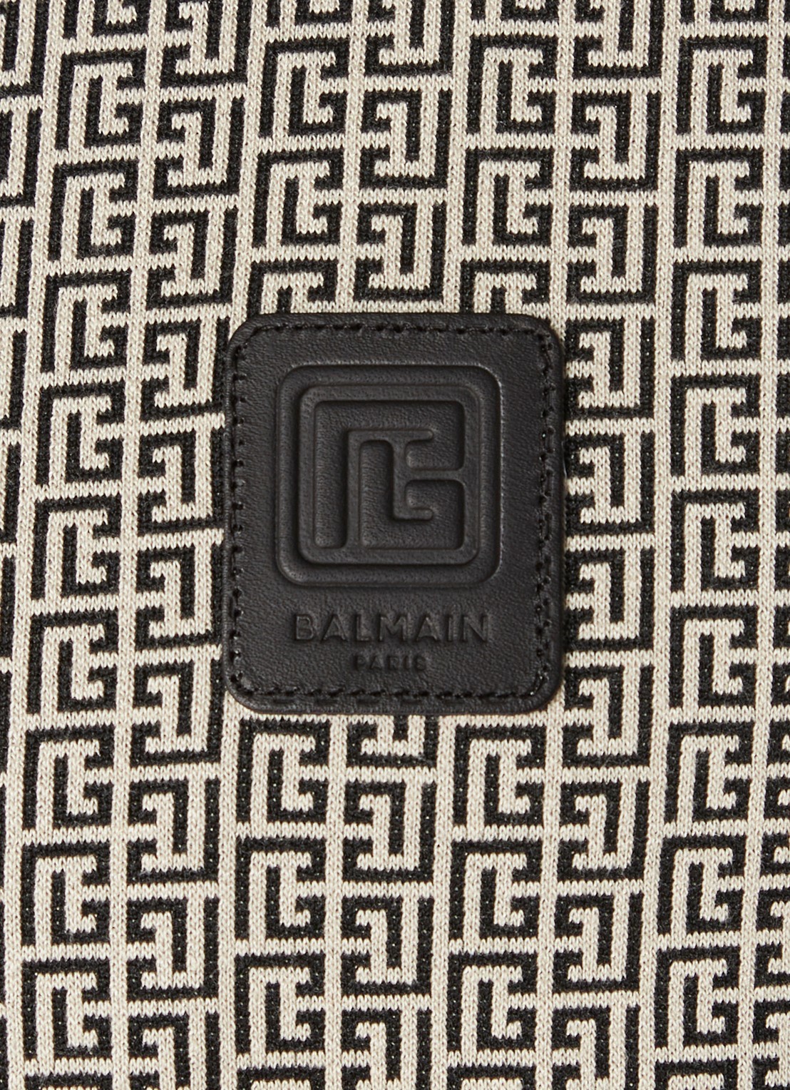 Balmain Sweatvest met logoprint - detail 3 donkerbeige