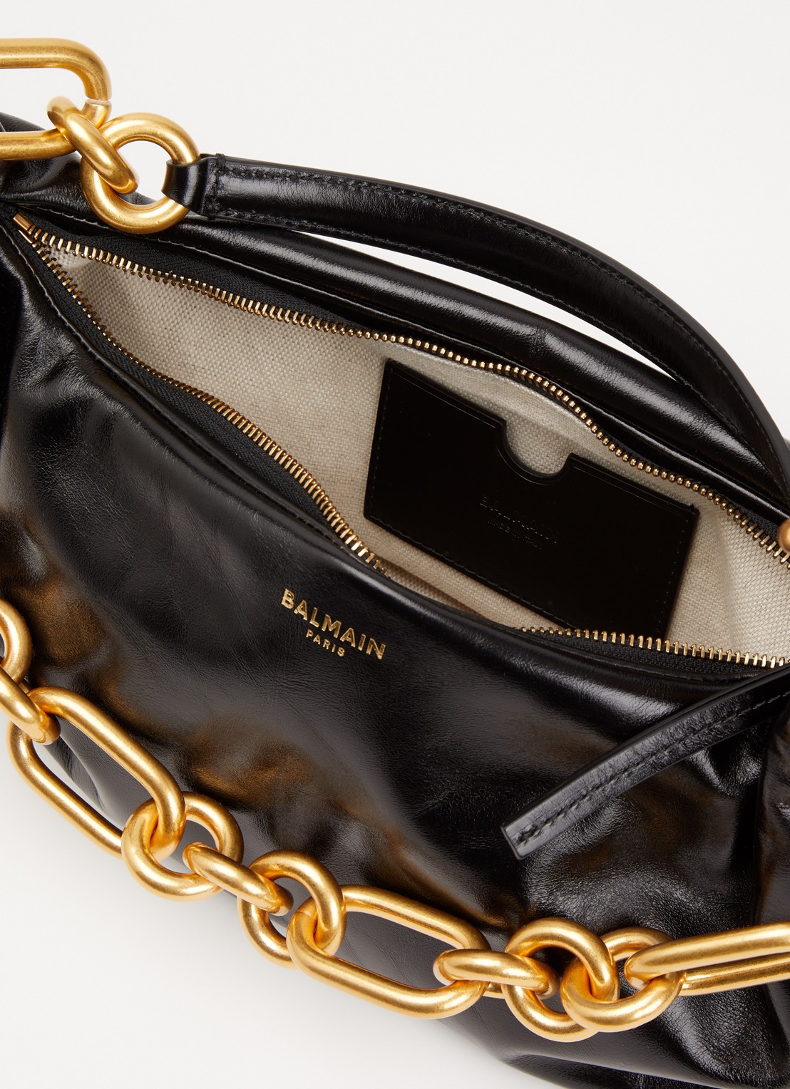 Balmain Sync schoudertas van kalfsleer - detail 5 zwart