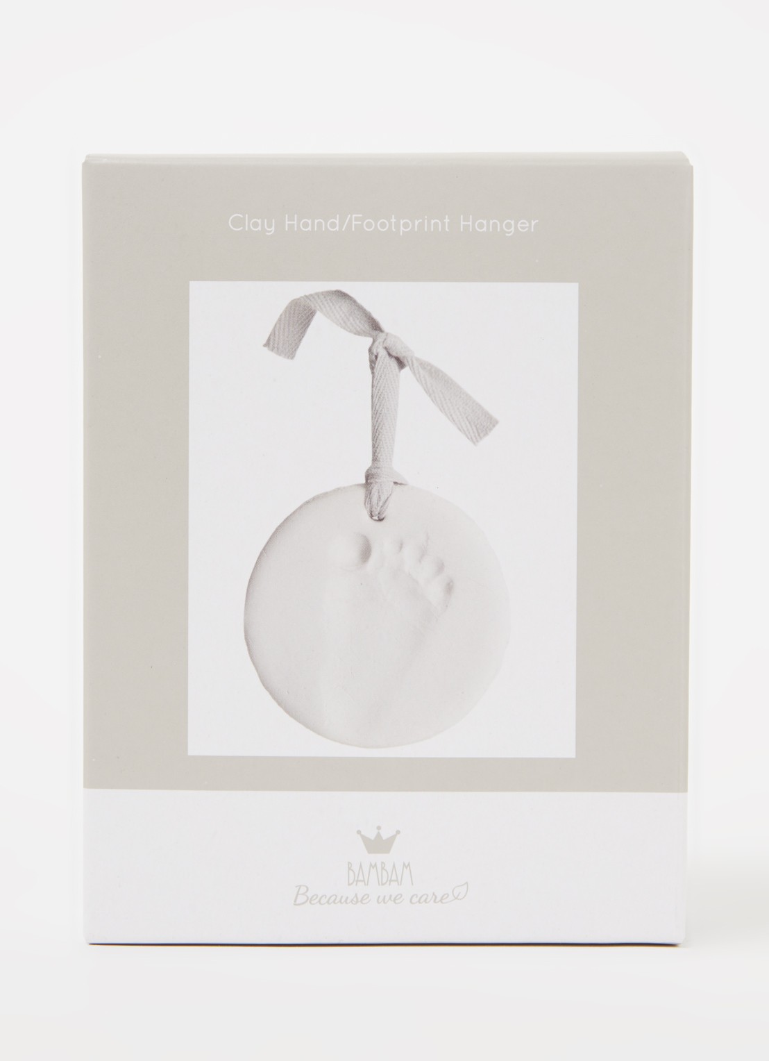 BamBam Baby klei hand- / voetprint hanger  - voorkant 2 wit