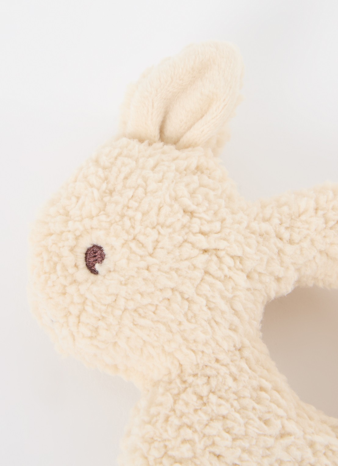 BamBam Konijn rammelaar 14 cm - voorkant 2 beige