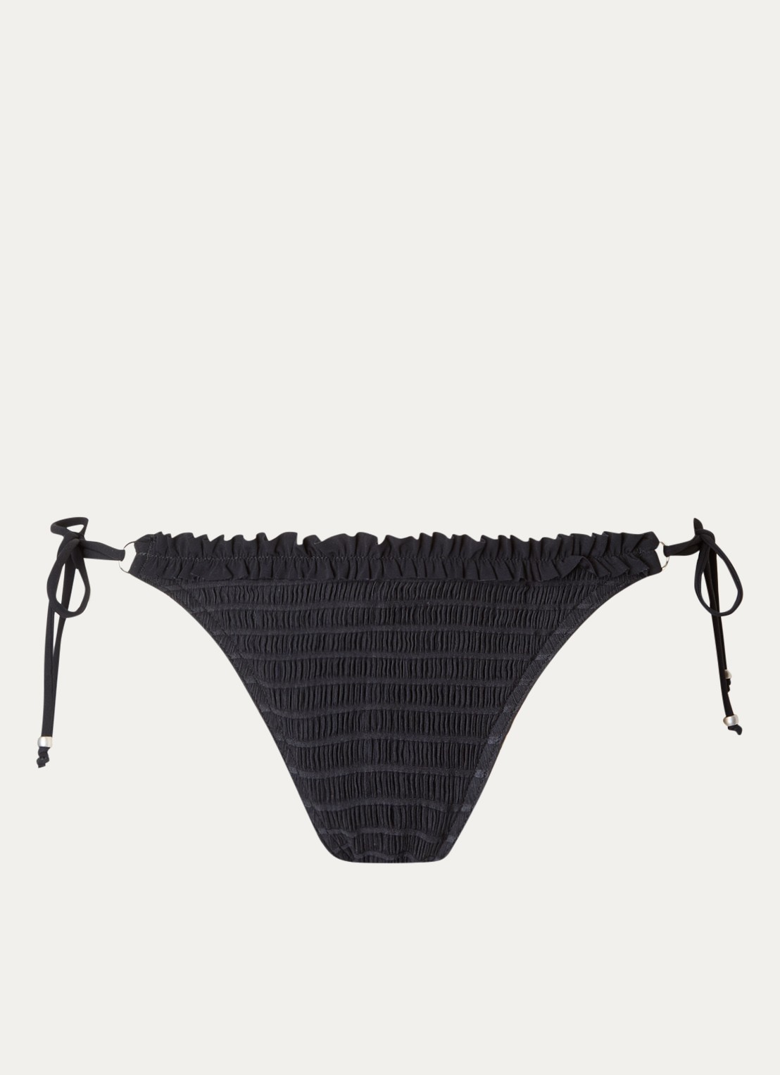 Banana Moon Aena Seafrills bikinislip met structuur - voorkant 4 zwart