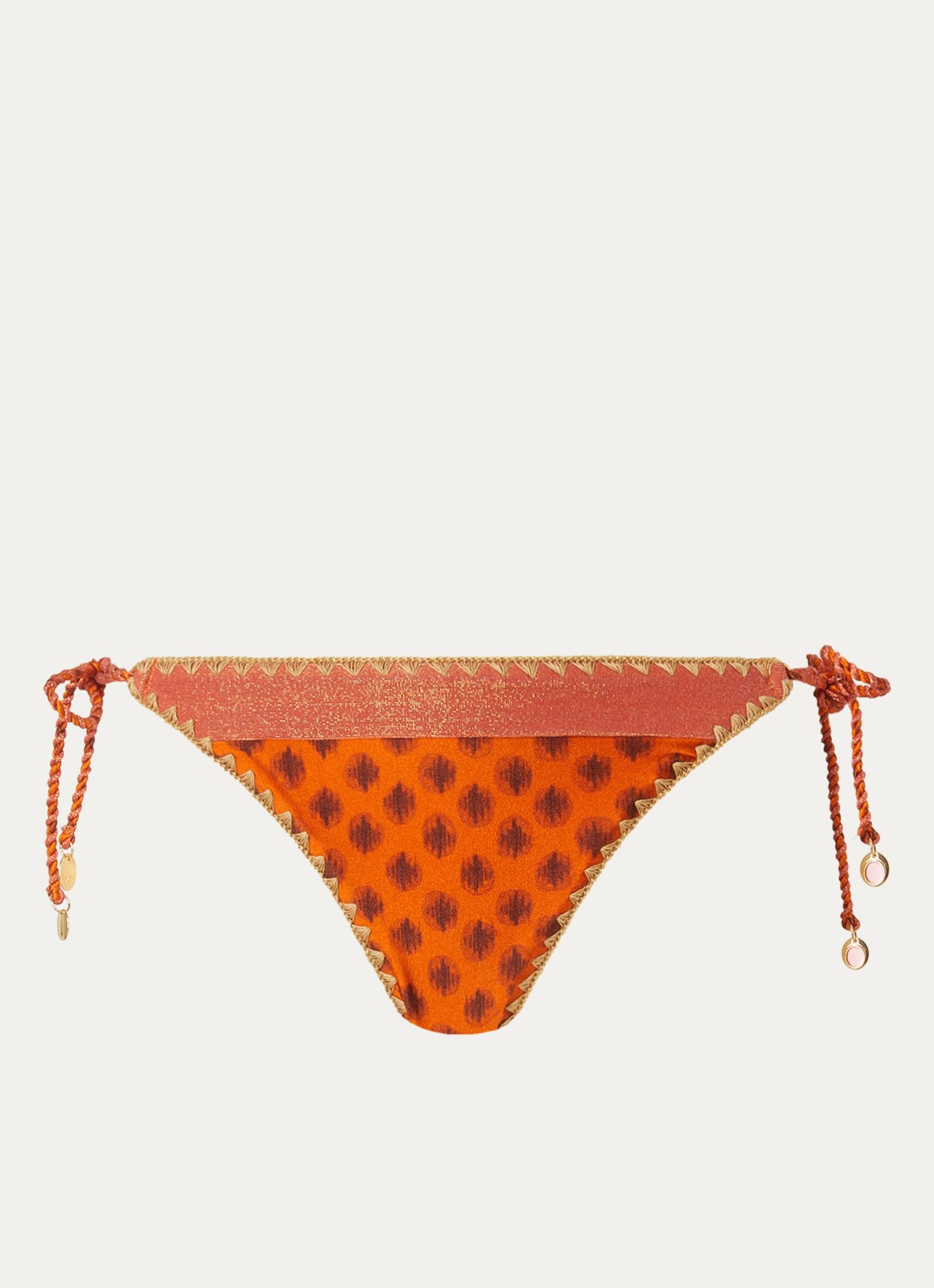 Banana Moon Blika bikinislip met lurex - voorkant oranje