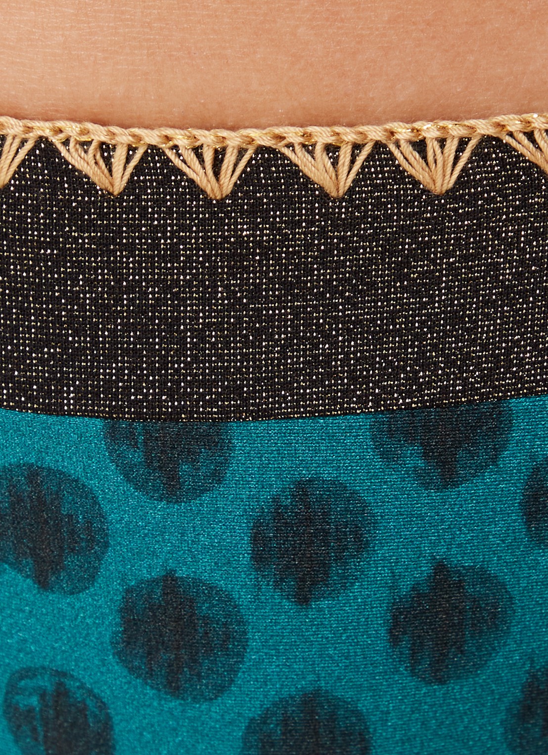Banana Moon Blika bikinislip met lurex - detail 2 zeegroen