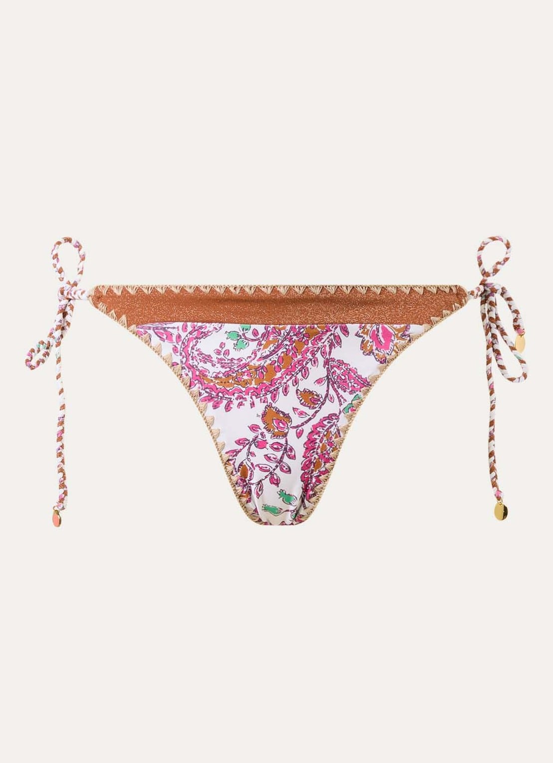 Banana Moon Blika bikinislip met print - voorkant roze