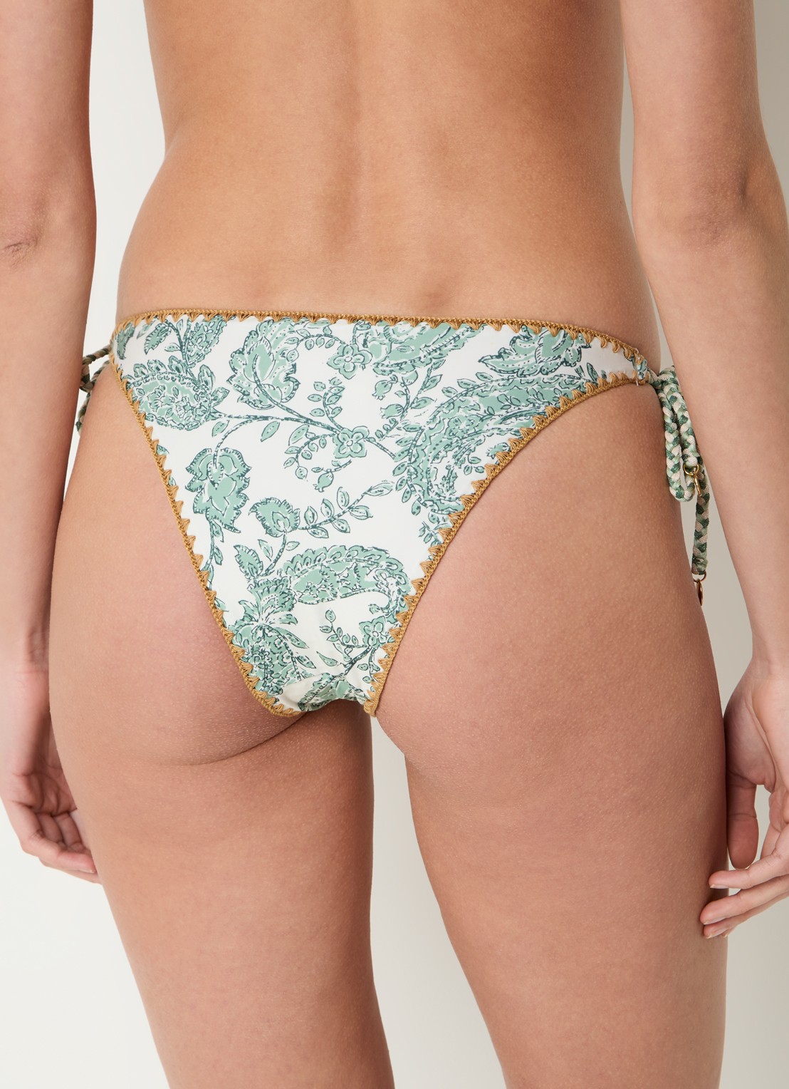 Banana Moon Blika Nassima bikinislip met geknoopt detail - achterkant 3 groen