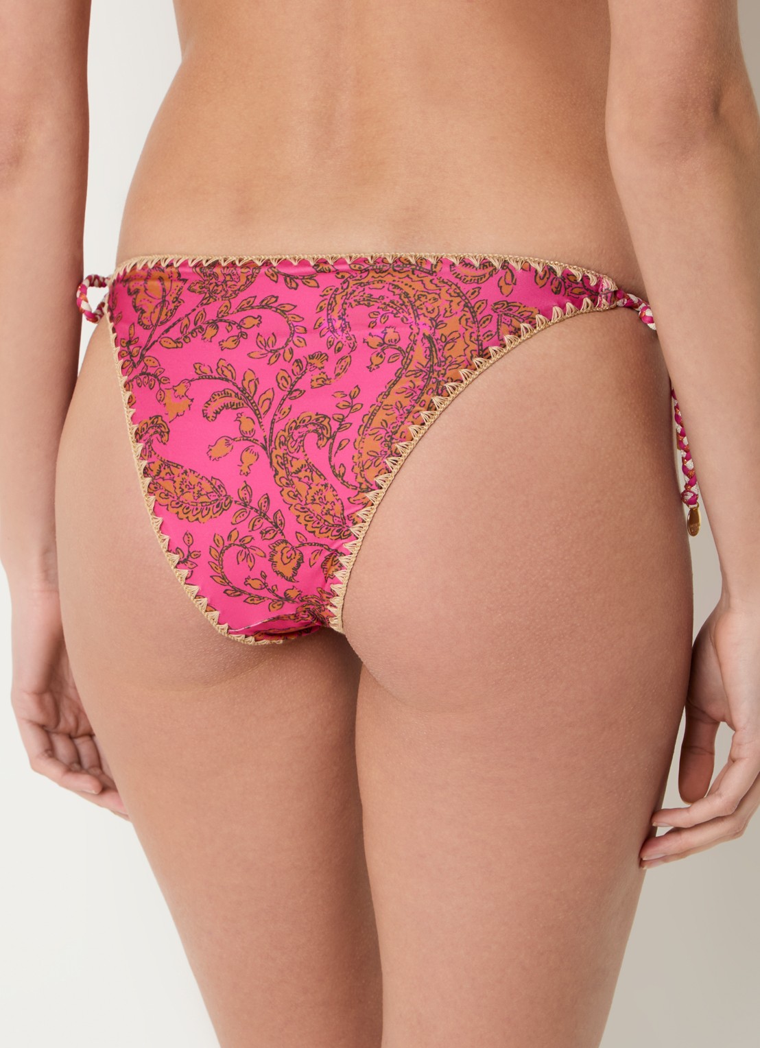 Banana Moon Blika Nassima bikinislip met geknoopt detail - achterkant 3 roze