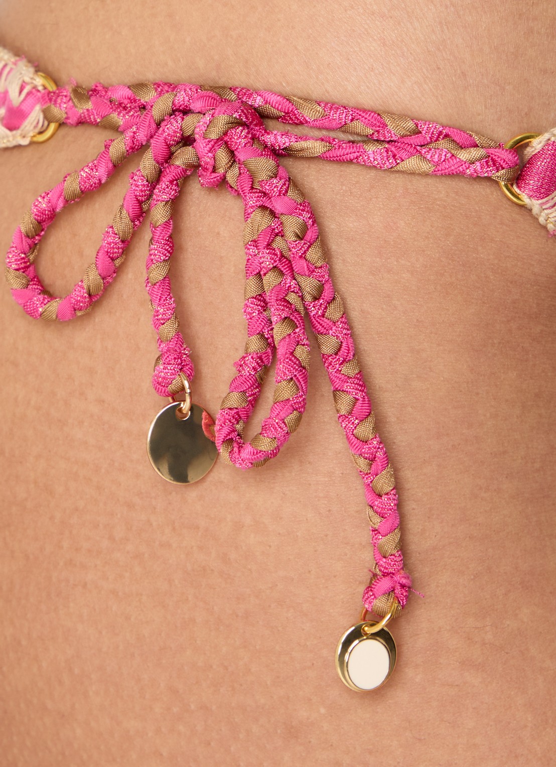 Banana Moon Blika Nazca tanga bikinislip met lurex - detail 3 roze