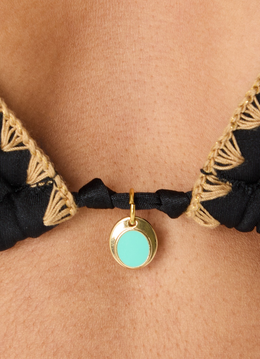 Banana Moon Bosco Nazca triangel bikinitop met uitneembare vulling - detail 4 zwart