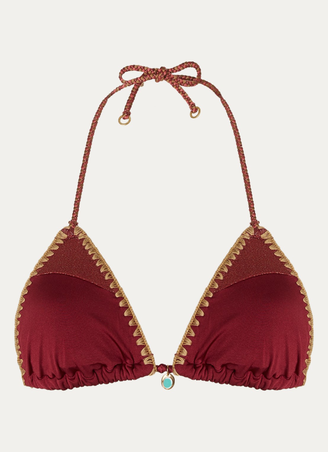 Banana Moon Bosco Nazca triangel bikinitop met uitneembare vulling - voorkant 2 donkerrood
