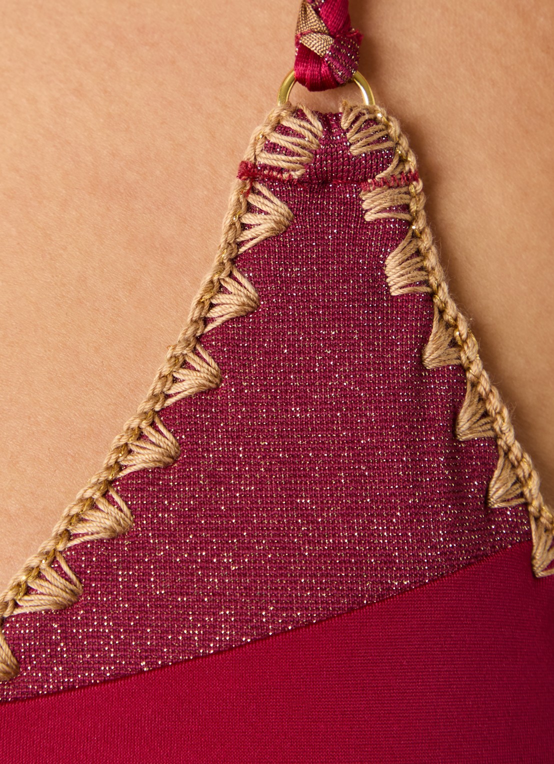 Banana Moon Bosco Nazca triangel bikinitop met uitneembare vulling - detail 3 rood