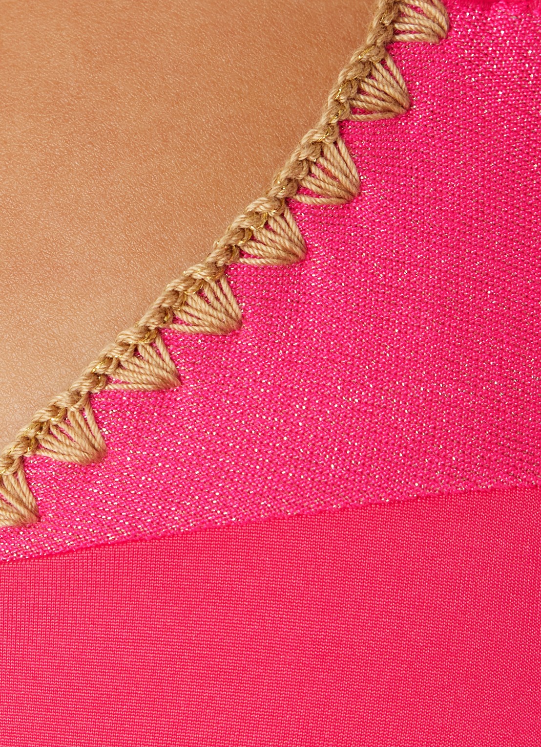 Banana Moon Bosco Nazca triangel bikinitop met uitneembare vulling - detail 2 donkerroze