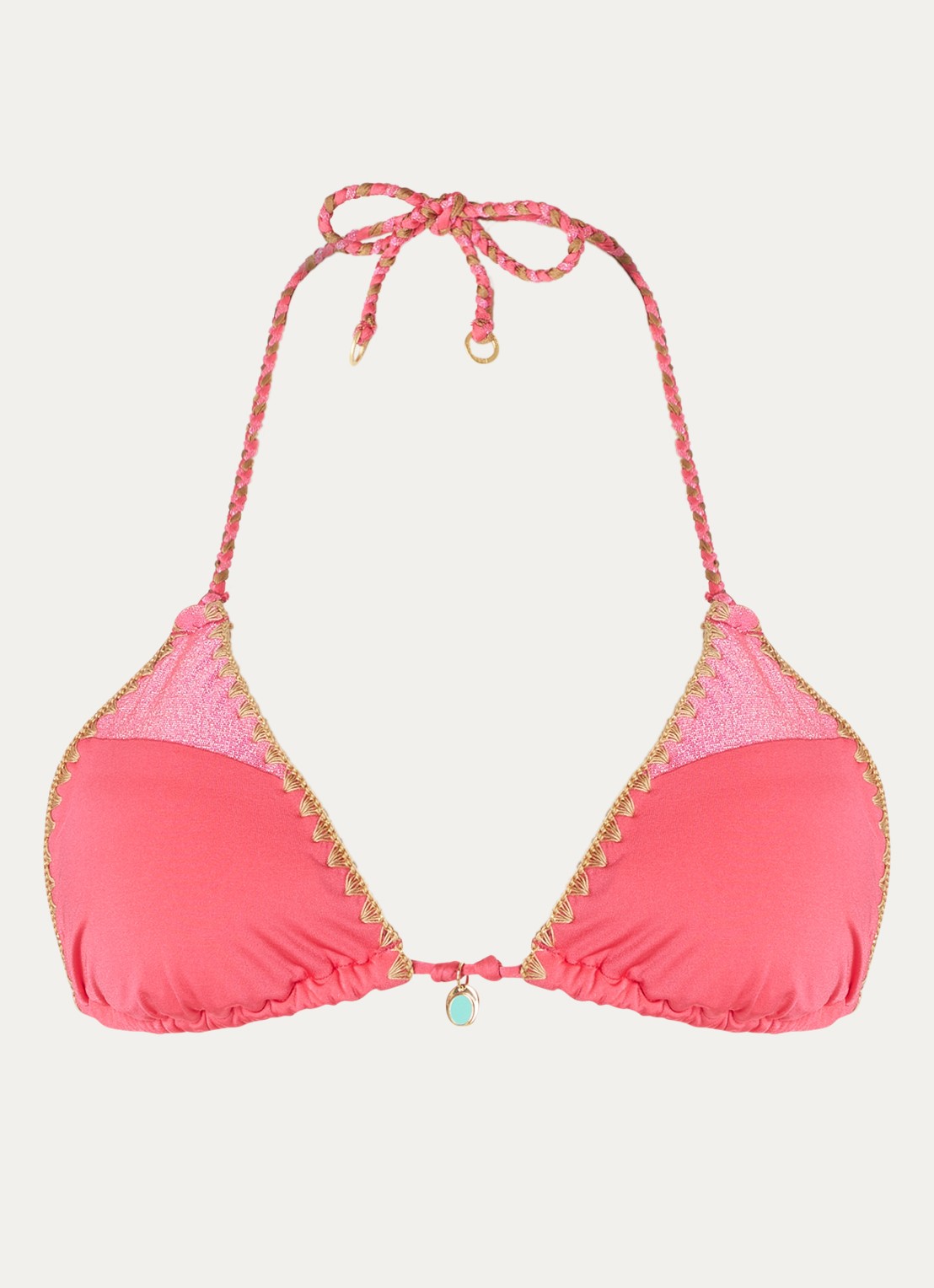Banana Moon Bosco Nazca triangel bikinitop met uitneembare vulling - voorkant 4 donkerroze