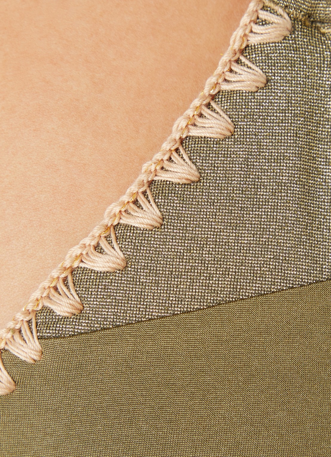 Banana Moon Bosco Nazca triangel bikinitop met uitneembare vulling - detail 2 bronsgroen